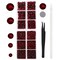 MEIBITE 6796PCS Red Hotfix Rhinestones Crystal Stones Glass for Fabric Clothes Shirts Sparkly Flat Back Round with Tweezers and Picking Pen (SS6~SS30 Set)